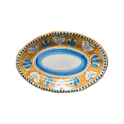 Plat Ovale 35 cm Poule Orange