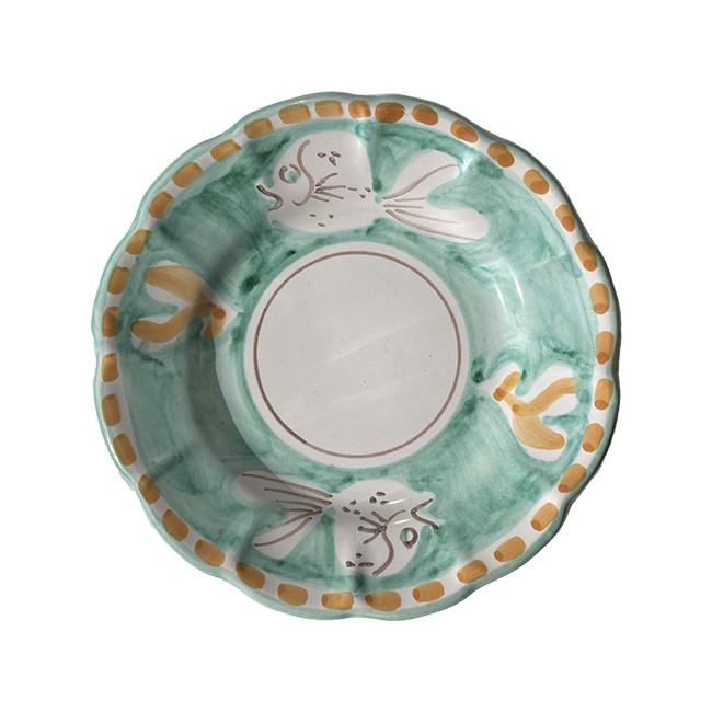 Assiette 16 cm Poisson Verte