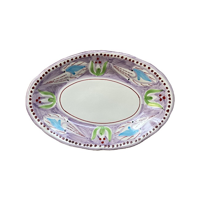 Plat Ovale 35 cm Seiche Violet