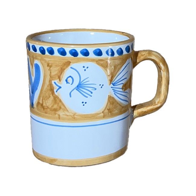 Mug Poisson Orange &amp; Bleu
