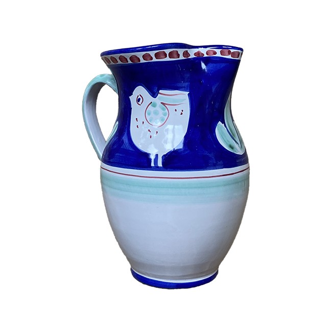 Grande Carafe Poule Bleue &amp; Verte