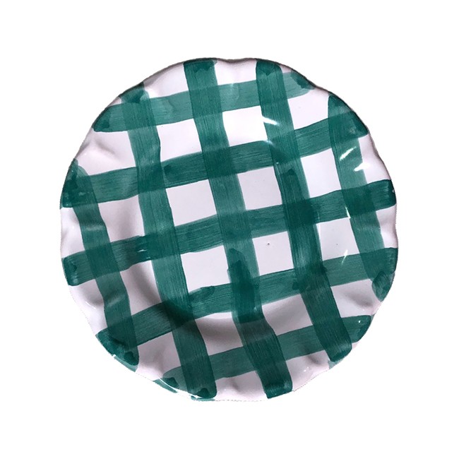 Assiette 16 cm Rayure Verte