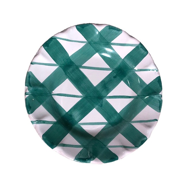 Assiette 16 cm Rayure Verte