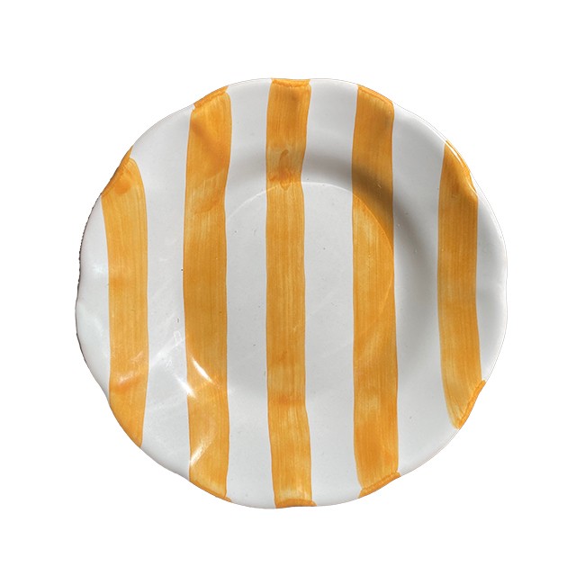 Assiette 21 cm Rayure Ocre