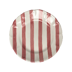 Assiette 25 cm Rayure Rose