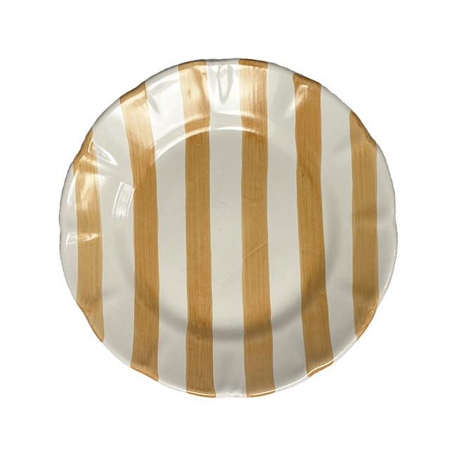 Assiette 25 cm Rayure Ocre