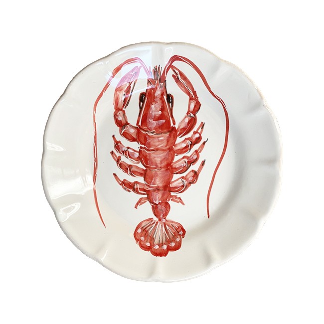 Assiette 16 cm Homard Rouge