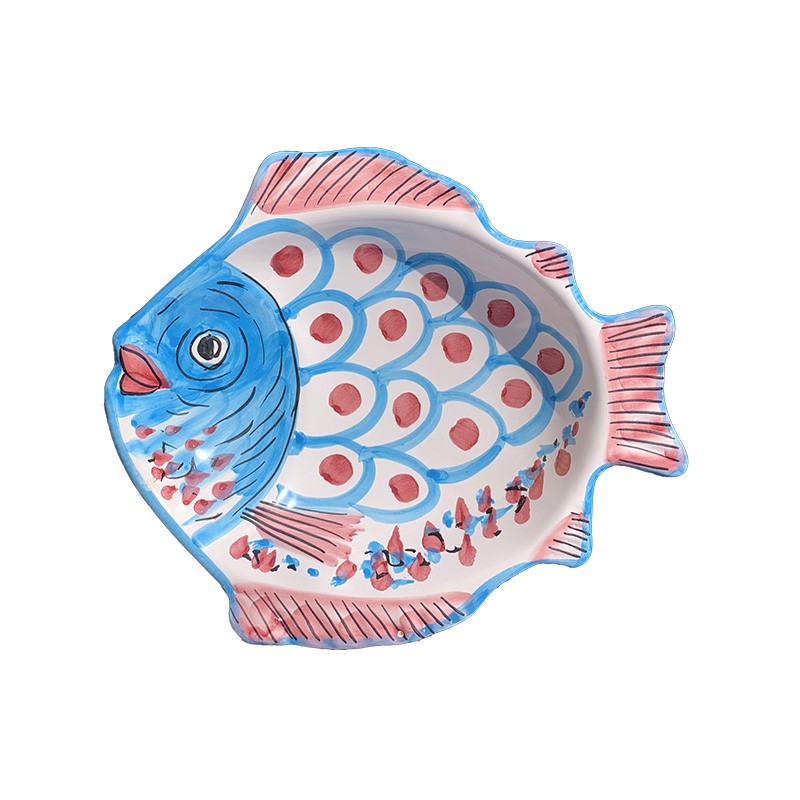Plat Poisson Creux 26 cm Bleu Ciel