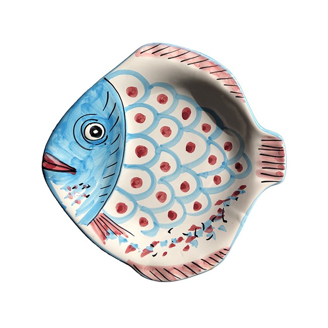 Assiette Poisson 23 cm Bleu Ciel