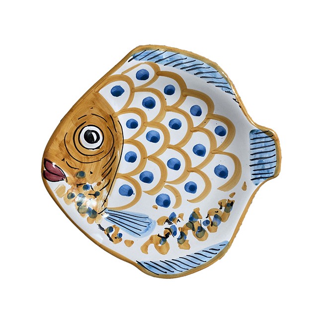 Assiette Poisson 23 cm Orange