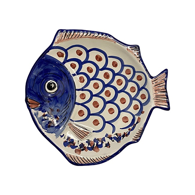 Plat Poisson 28 cm Bleu