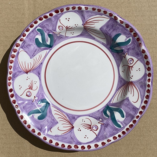 Assiette Pasta 25 cm Poisson Violette