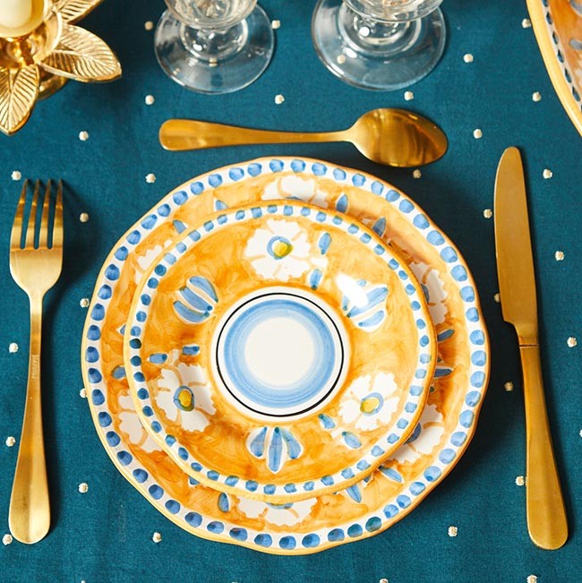Non gere par UH - Petite Assiette Fleurs Orange
