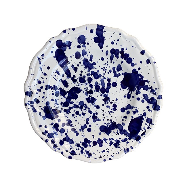 Assiette 20 cm Points Bleu
