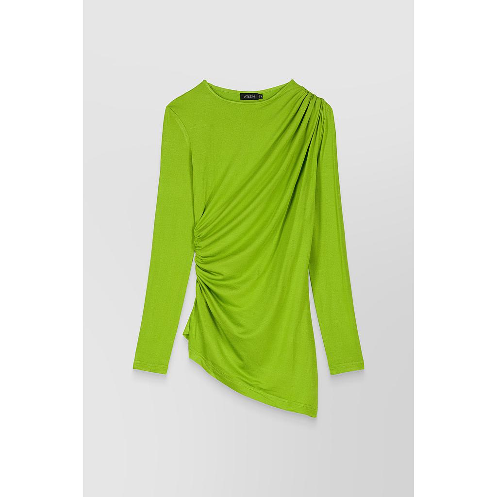 Ruched bodycon jersey top