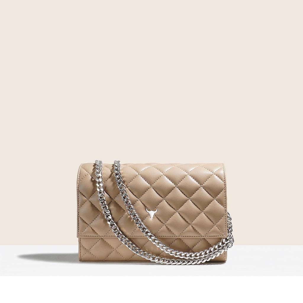 PRE-COMMANDE SAC NELLY ORIGINAL - CUIR NUDE MATELASSÉ
