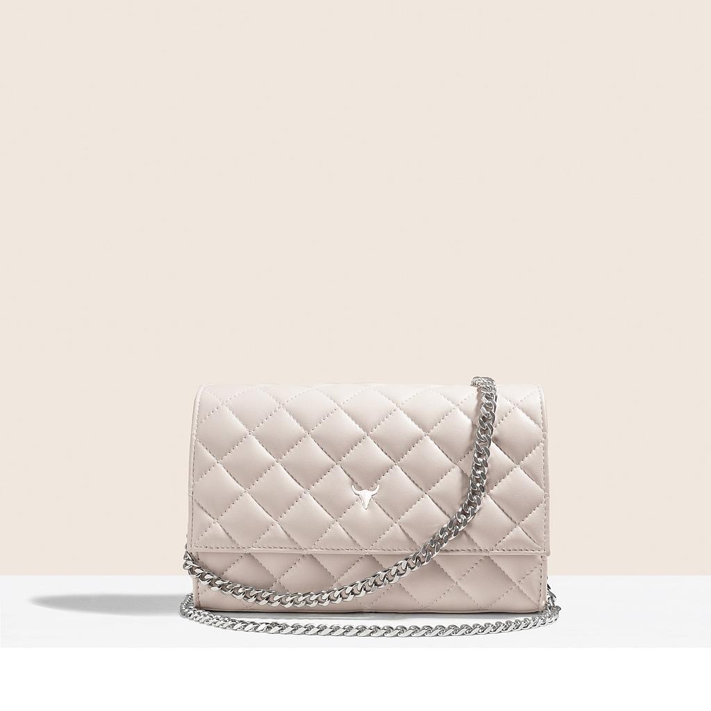 SAC NELLY ORIGINAL - CUIR OFF - WHITE MATELASSÉ