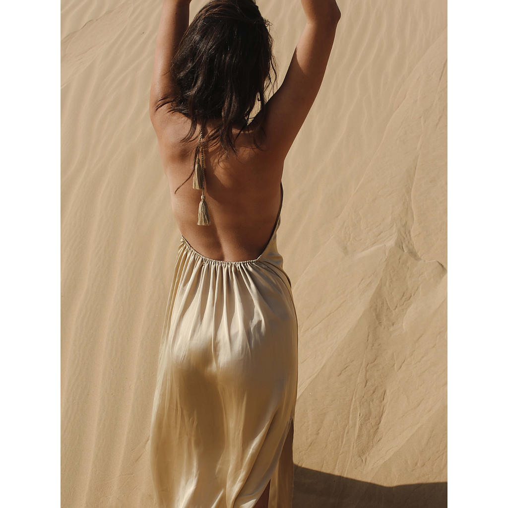 Robe Sofia Satin Champagne