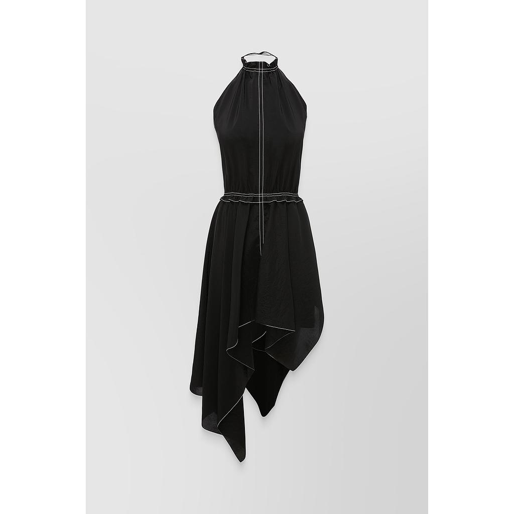 Asymmetric halterneck dress