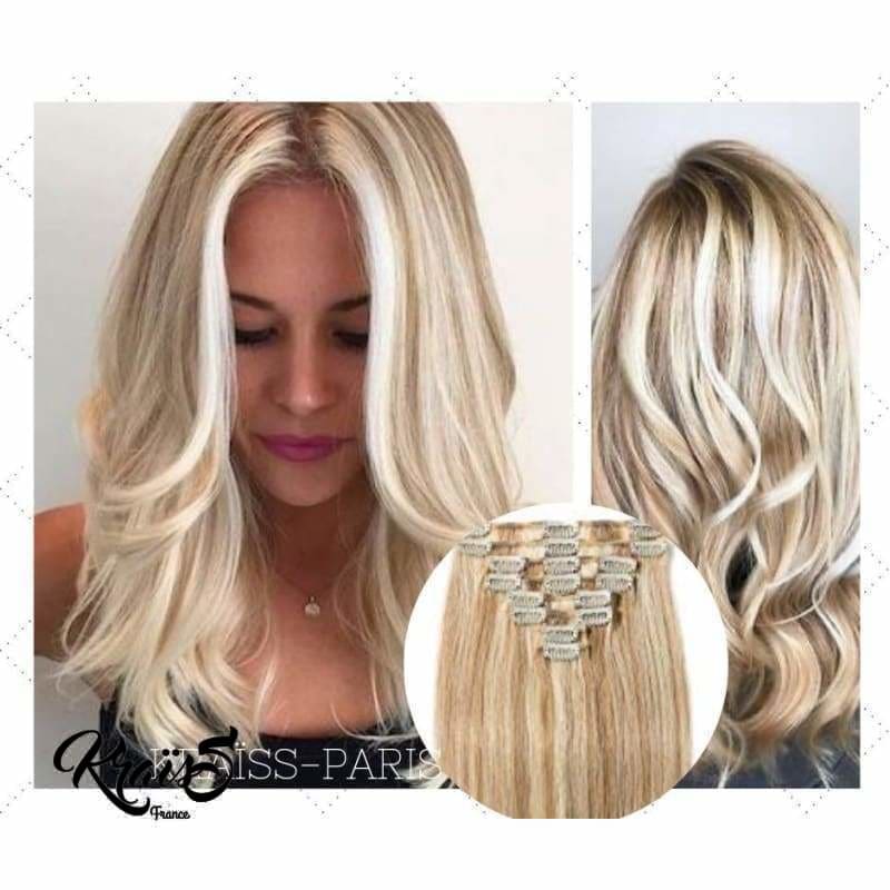 Extension à clip Blond platine mixé