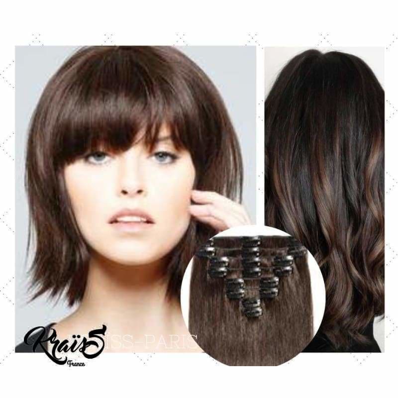 Extension à clip lisse Brun (#2)