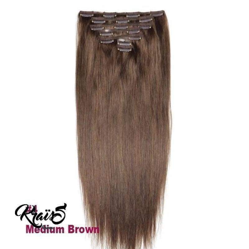 Extension à clip Lisse couleur 4 "Chocolat"