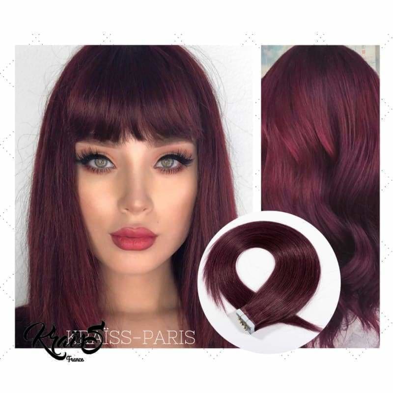 Extension adhésive lisse Rouge cerise (#99j)