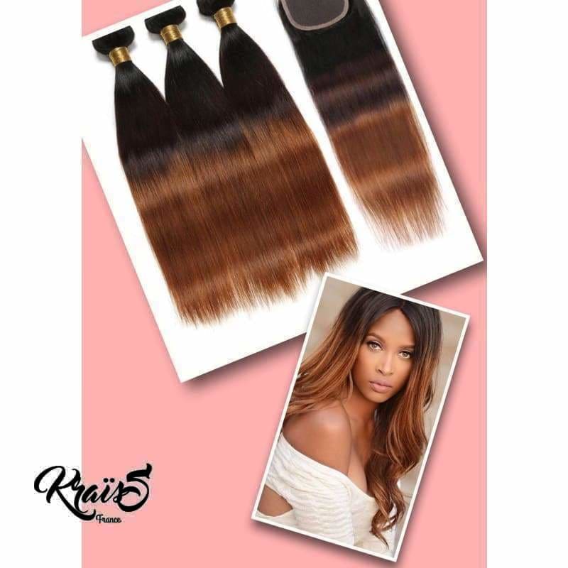 Formule Brésilienne Ombre Lisse 1B/4/30 ( 3 paquet + 1 closure )