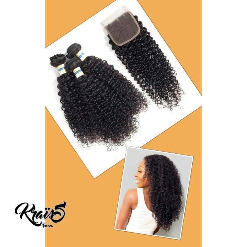 Formule Péruvienne Kinky Curly ( 3 paquets + 1 closure ) PRIX MINI