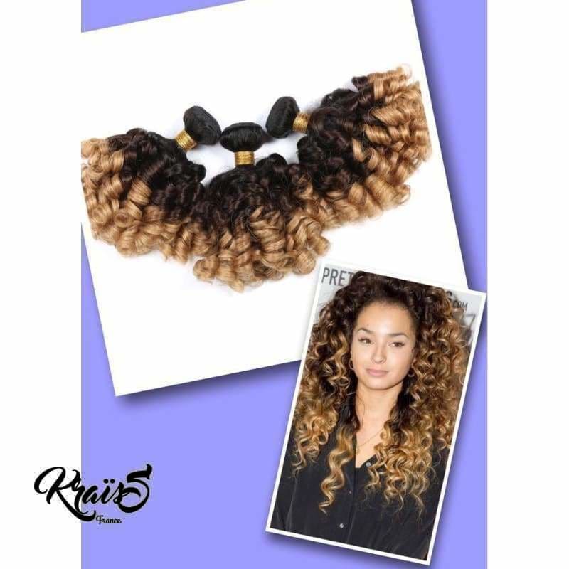 Mèche Brésilienne Bouncy Curly 1B/4/27 (3 paquets)