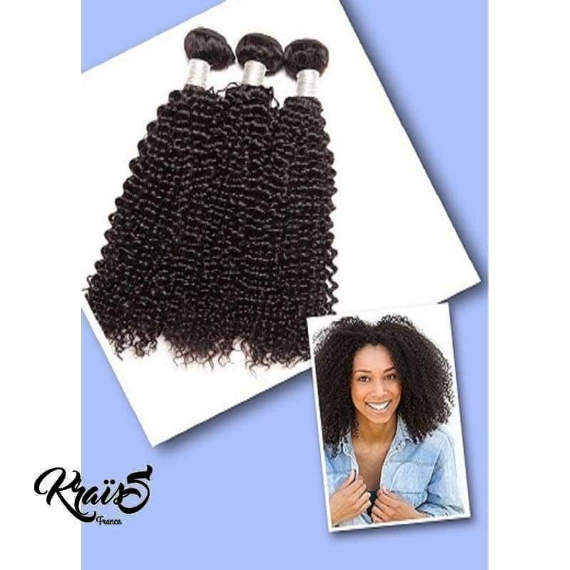 Mèche Brésilienne Kinky Curly couleur 1B Noir Naturel (3 paquets)