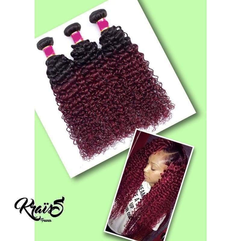 Mèche Brésilienne Kinky Curly Ombre 1B/99j (3 paquets)