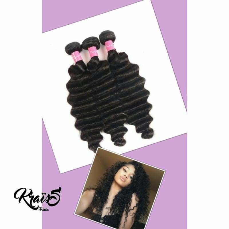 Mèches Brésiliennes Deep Wave Noir Naturel 1B (3 paquets)