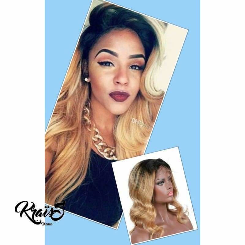 Perruque Naturelle Blonde Ombrée Celya (Lace wig )