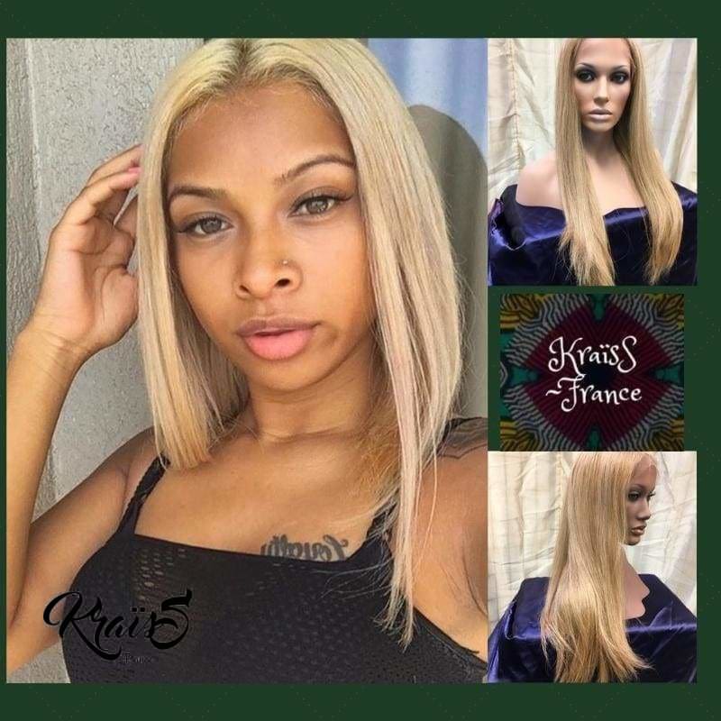 Perruque Naturelle Blonde Platine Lady Gaga (Lace Wig)