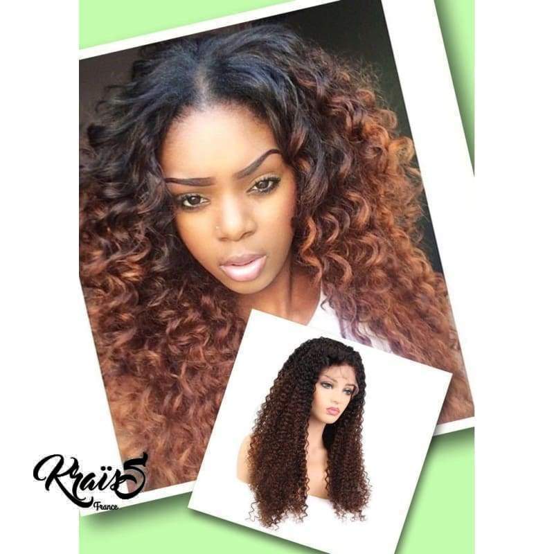 Perruque Naturelle Curly Ombré Flora ( Lace wig )