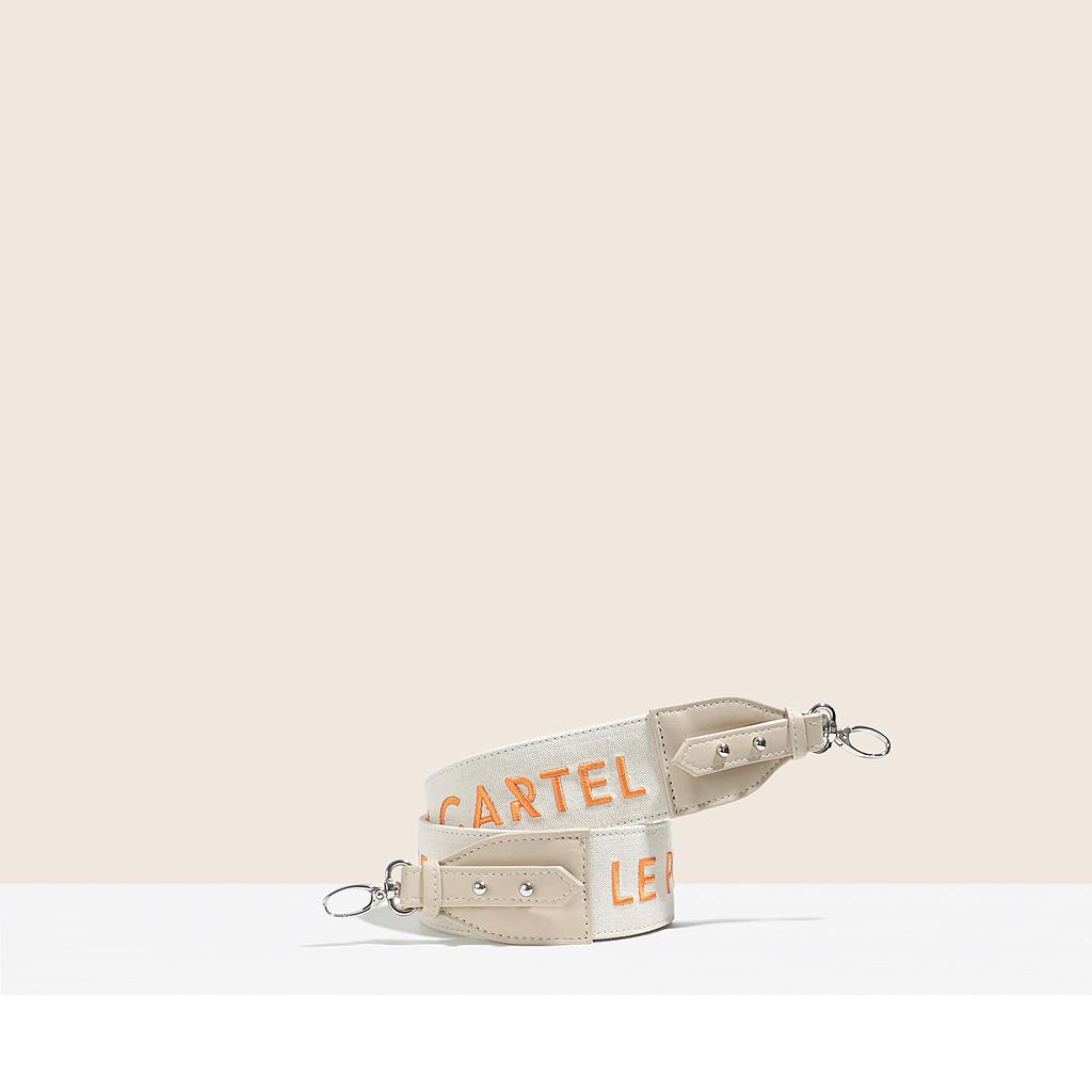 ANSE/BANDOULIÈRE LE PETIT CARTEL - COTON CRÈME BRODÉE ORANGE