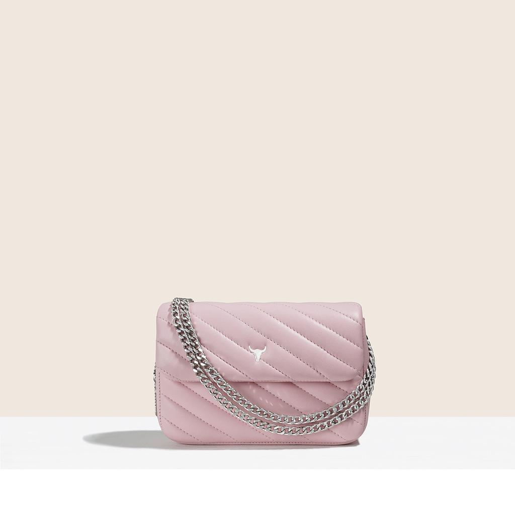 SAC MINI JOSH - CUIR ROSE MATELASSÉ