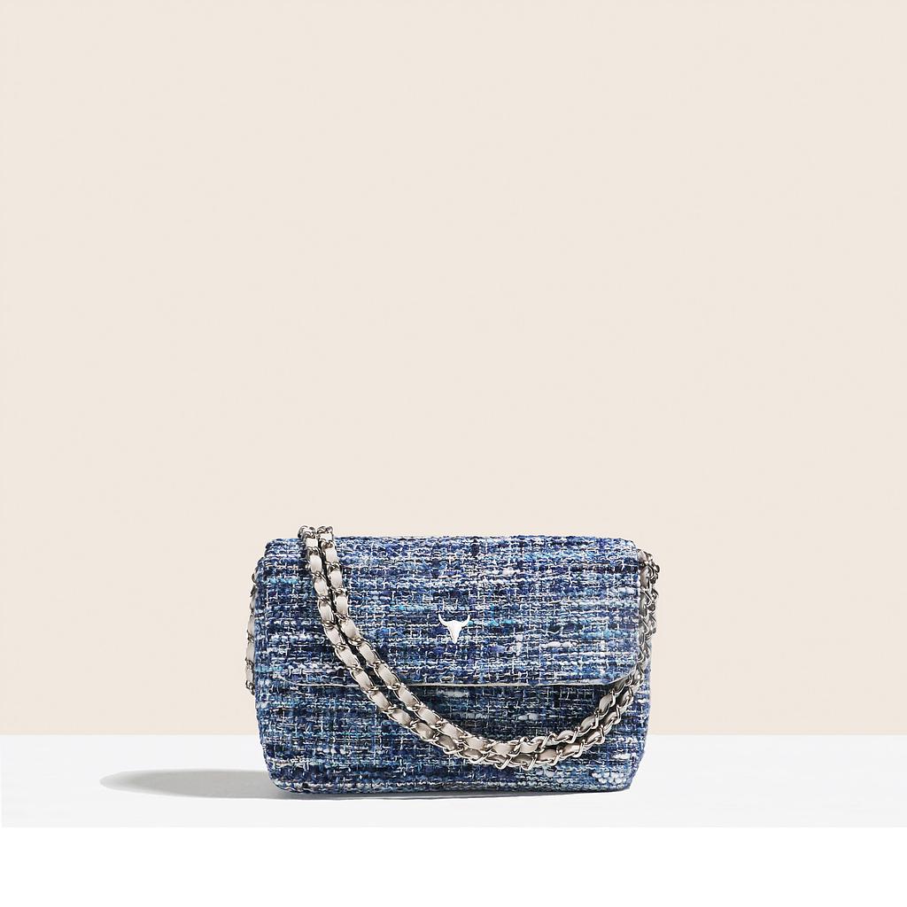 SAC MINI JOSH - TWEED BLEU