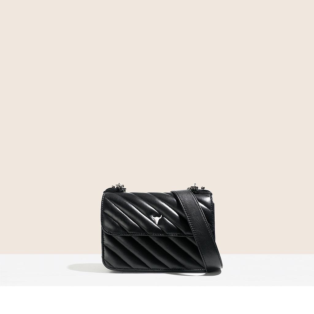 SAC XS OLIVIA - CUIR NOIR MATELASSÉ