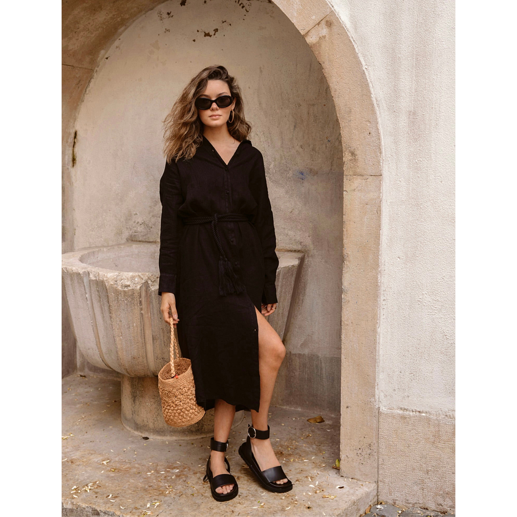Robe Chemise Lina Noir