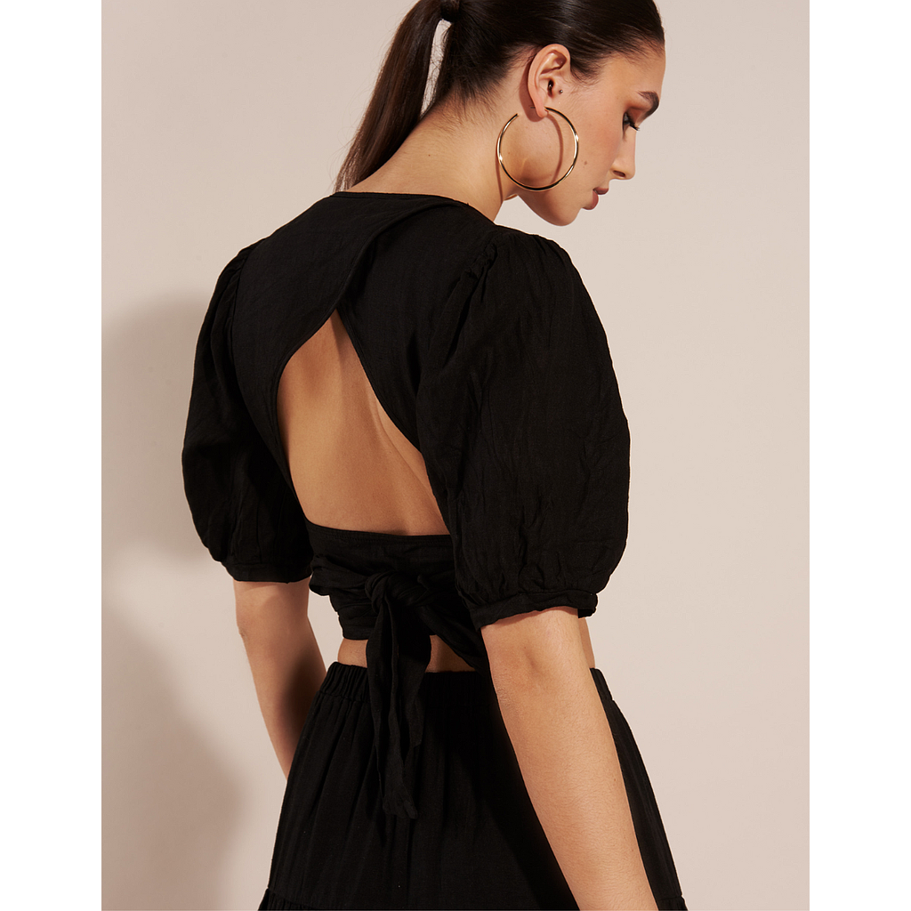 Crop-top Pénélope Noir