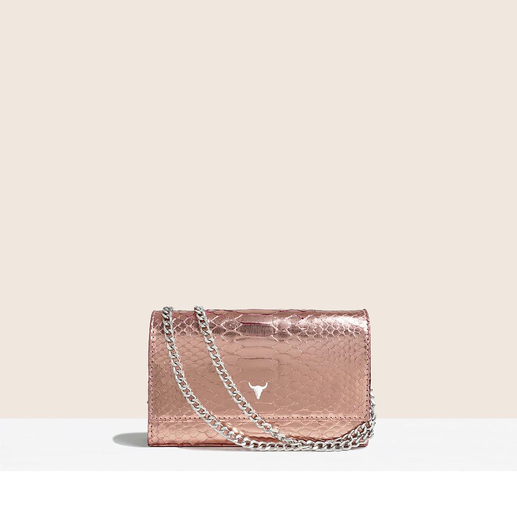 PRÉ-COMMANDE SAC MINI NELLY - PYTHON METALLIC PINK - LIVRAISON LA SEMAINE DU 6 JUIN