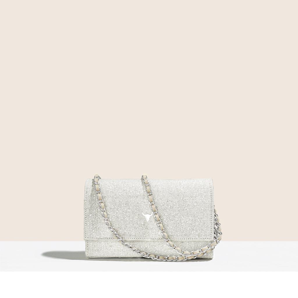 SAC MINI NELLY - TOILE ARGENTÉE