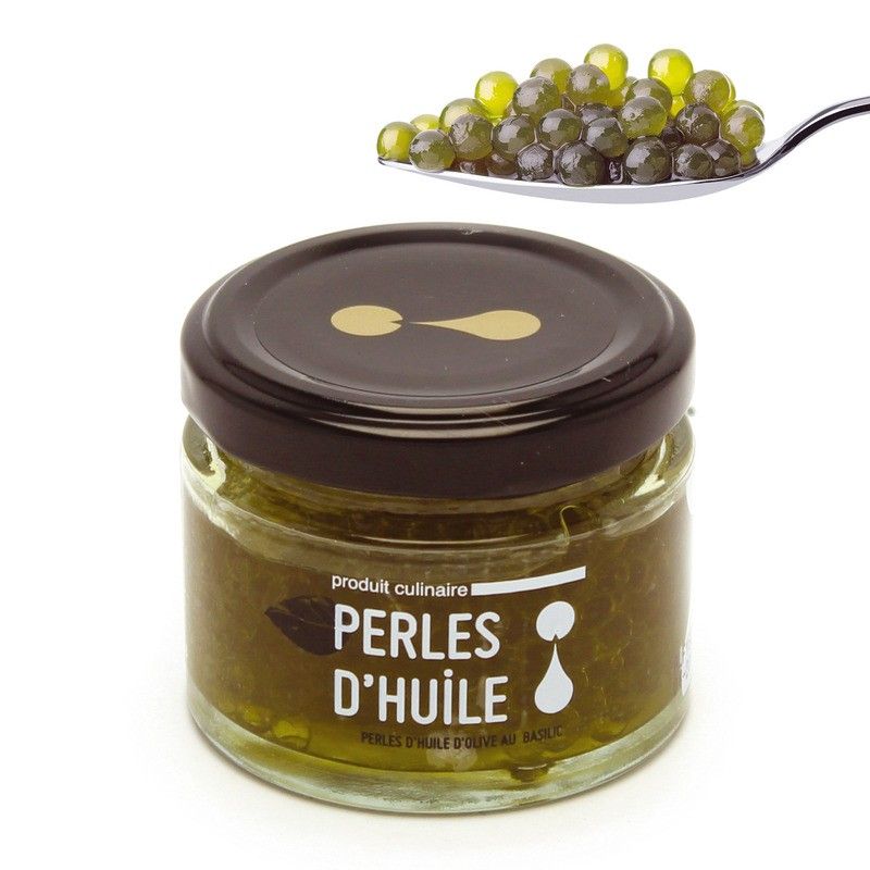Perles d'huile d'olive au basilic - 50g