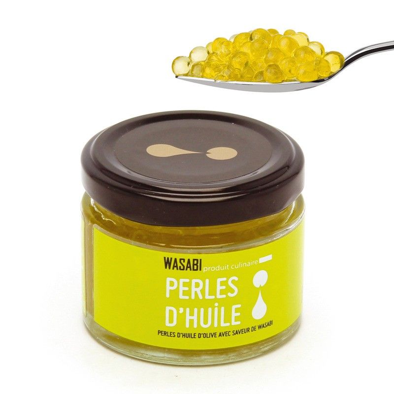 Perles d'huile d'olive saveur wasabi - 50g