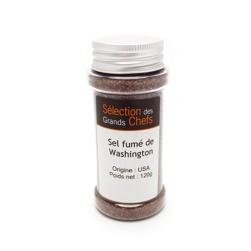 Sel salish fumé au bois d'aulne rouge de Washington - 120g