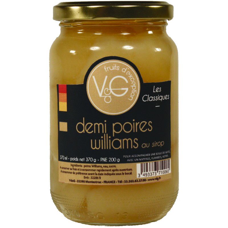 Poires Williams entières au sirop léger - 37cl