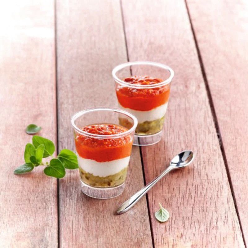 Verrine courgette façon pesto chèvre poivron 4x40g