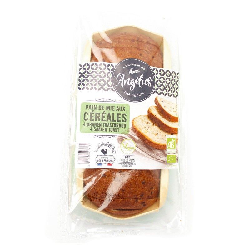 Pain de mie aux céréales BIO tranché - 350g